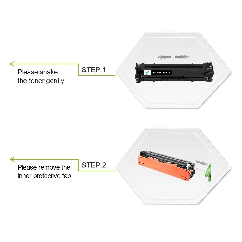 Aztech Compatible Toner Cartridge Replacement for HP Laserjet 131A HP CF210A 131X CF210X MFP M276NW M251NW Ink HP Laserjet Pro 200 Color M251NW MFP M276NW Canon Image CLASS MF8280Cw Printer(KCYM, 4PK)