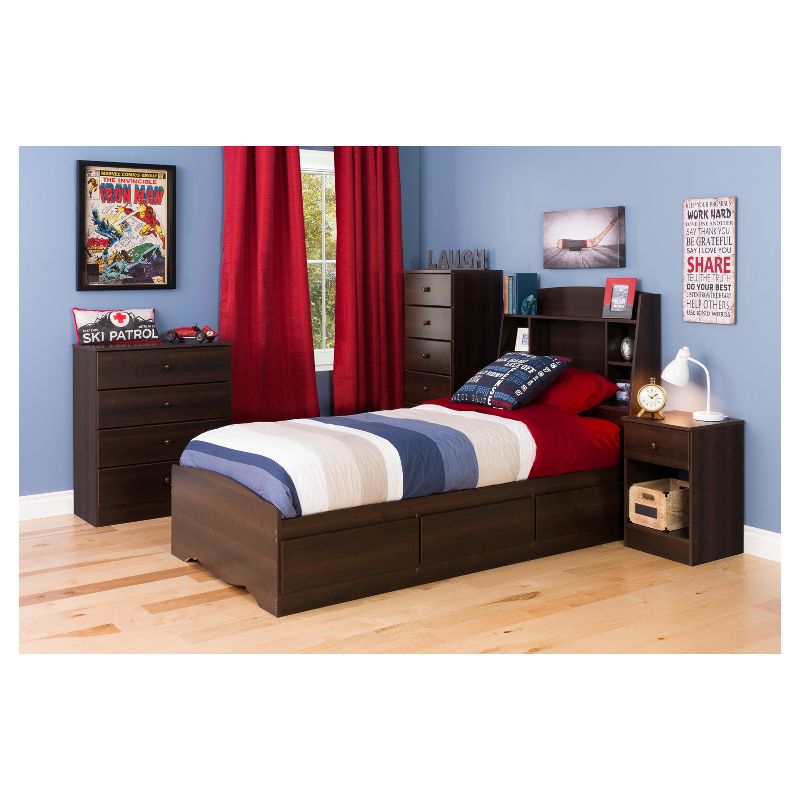 Astrid Bookcase Headboard - Espresso - Twin - Prepac