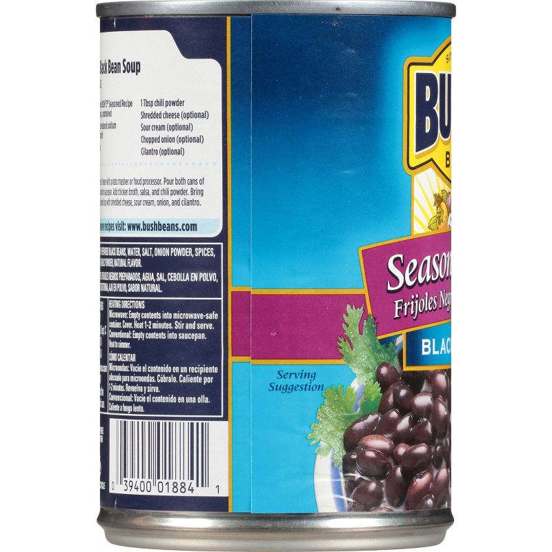Bush's Seasoned Recipe Black Beans - 15oz