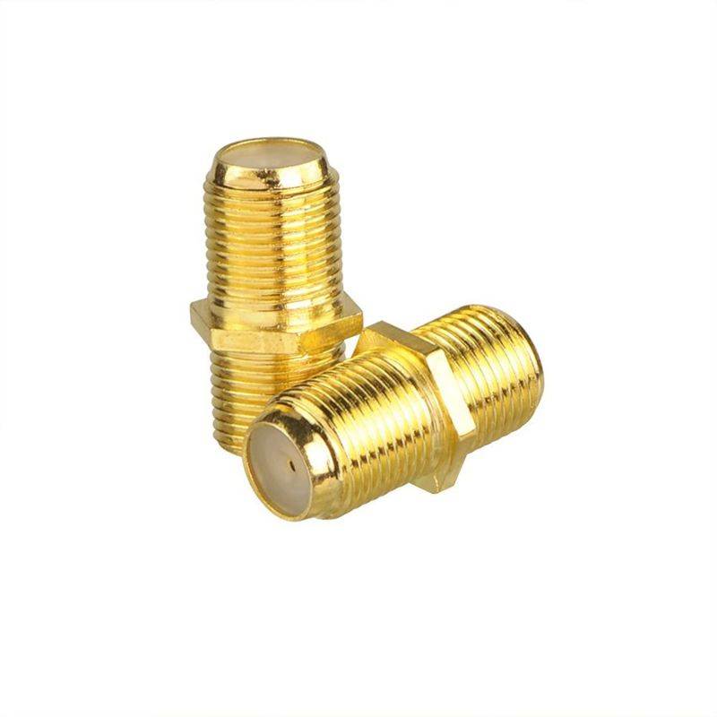 VCE 5-Pack Gold Plated F-Type Coaxial RG6 Connector,Cable Extension Adapter
