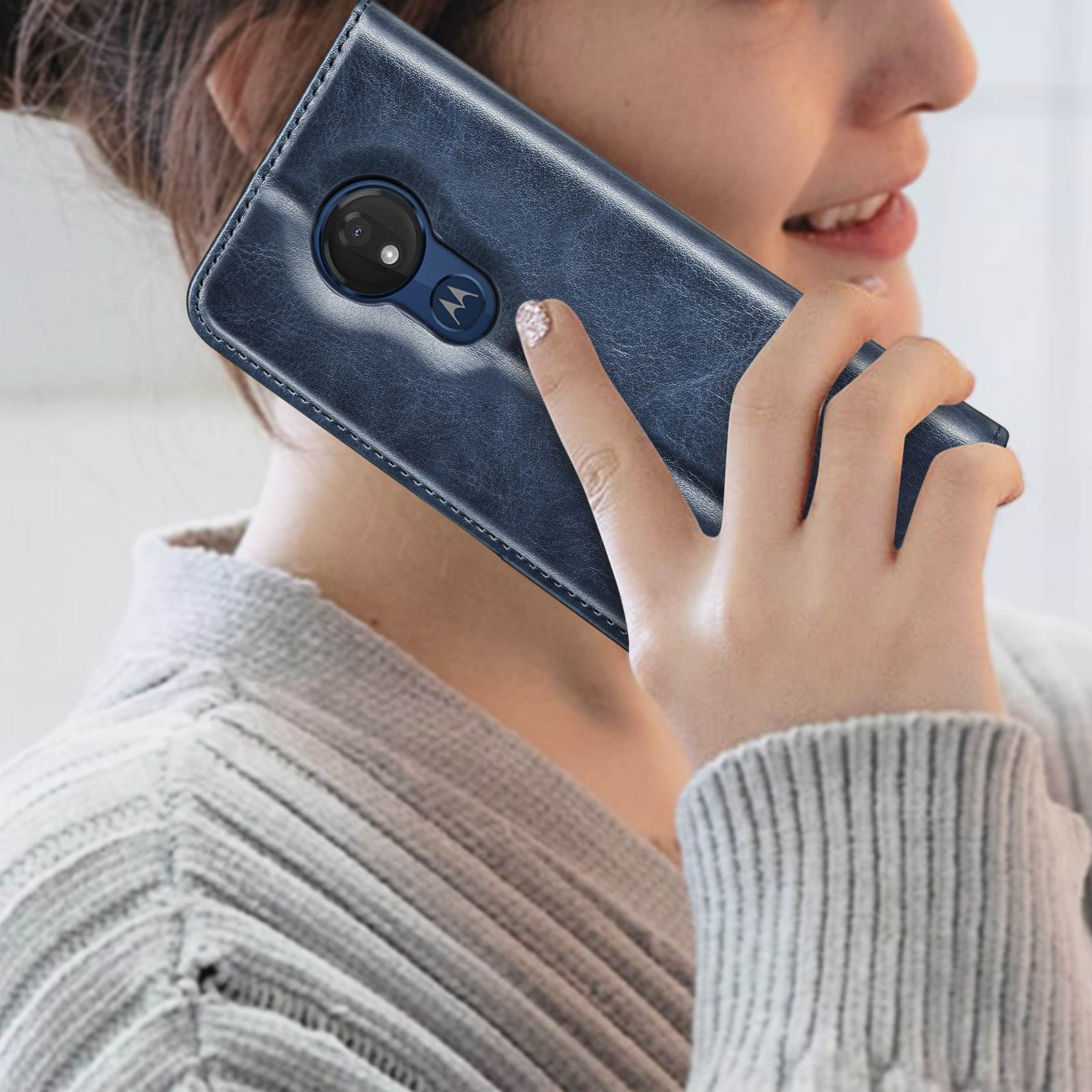 Moto G7 Power Case, Motorola Moto G7 Optimo Maxx/Moto G7 Supra Wallet Case, Tekcoo Premium [RFID Blocking] Cash ID Credit Card Slots Holder Carrying Vegan Leather Folio Flip Cover Cases [Black]