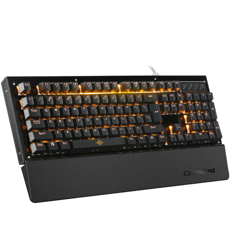 CORN K-29 104Key Mechanical LED Backlit Gaming Keyboard w/ Detachable Wrist Rest- Black Switch
