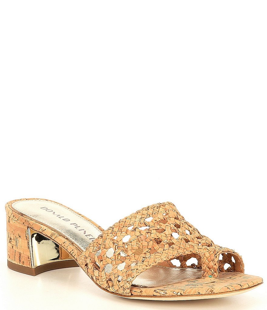 Donald Pliner Melros Woven Cork Dress Mules