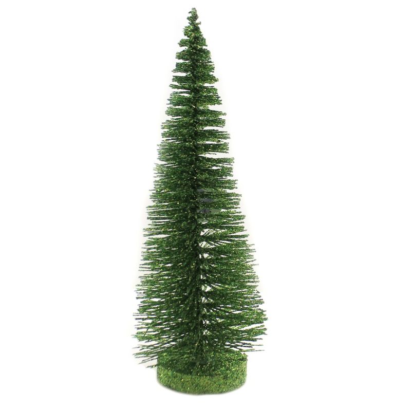 Christmas 10.0" Bright Green Glitter Tree Bottle Brush Department 56  -  Decorative Figurines