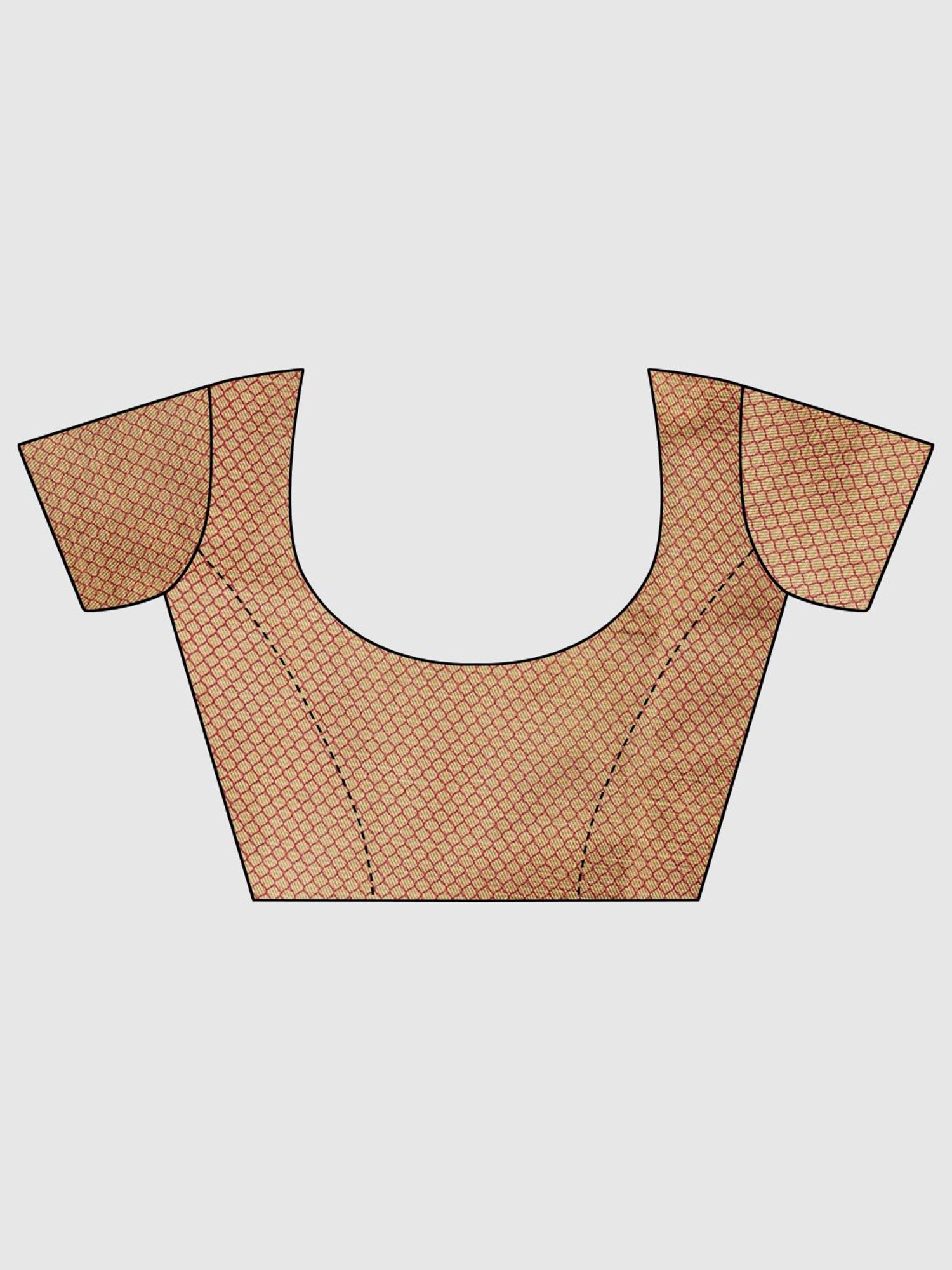 KSUT Navy Printed Saree With Unstitched Blouse