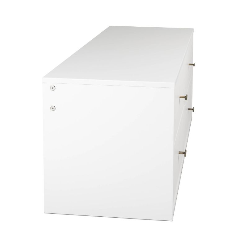 Floating 4 Drawers Dresser White - Prepac