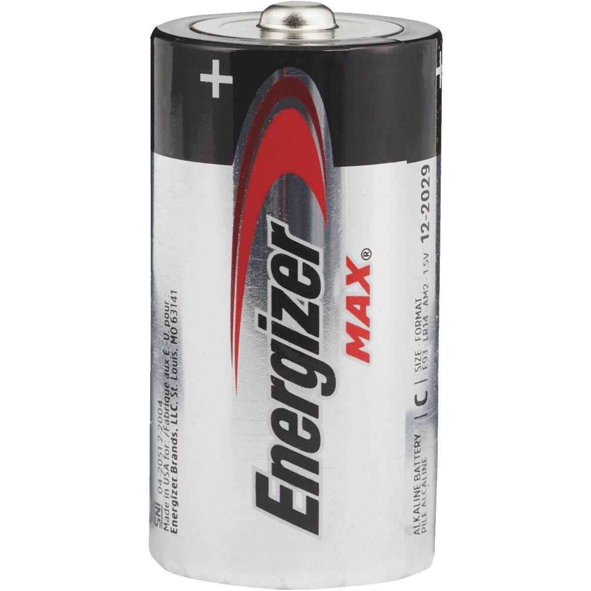 ENERGIZER Max Plus POWERSEAL 8350mAh 1.5V Size C Alkaline Battery, 2-pack