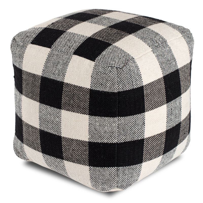 Chinese Checkers Pouf Black/White - Anji Mountain