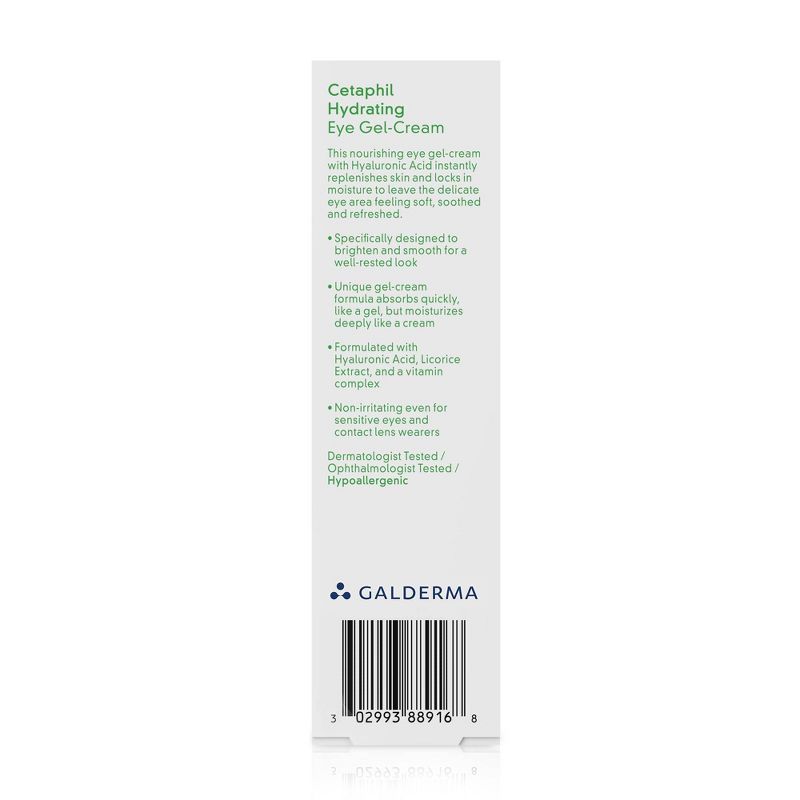 Cetaphil Hydrating Eye Gel Cream - 0.5oz
