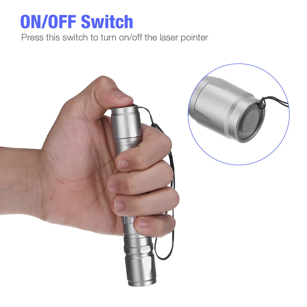 Purple Laser Pointer with Battery Charger Flashlight Visible Beam Light Outdoor Lighting Lasers Pen, Silver