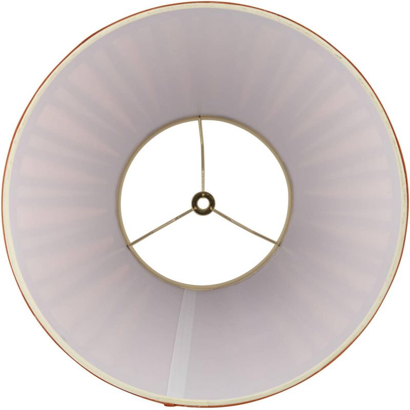 Springcrest Burnt Orange Linen Box Pleat Medium Empire Lamp Shade 7" Top x 14" Bottom x 11" Slant x 11" High (Spider) Replacement