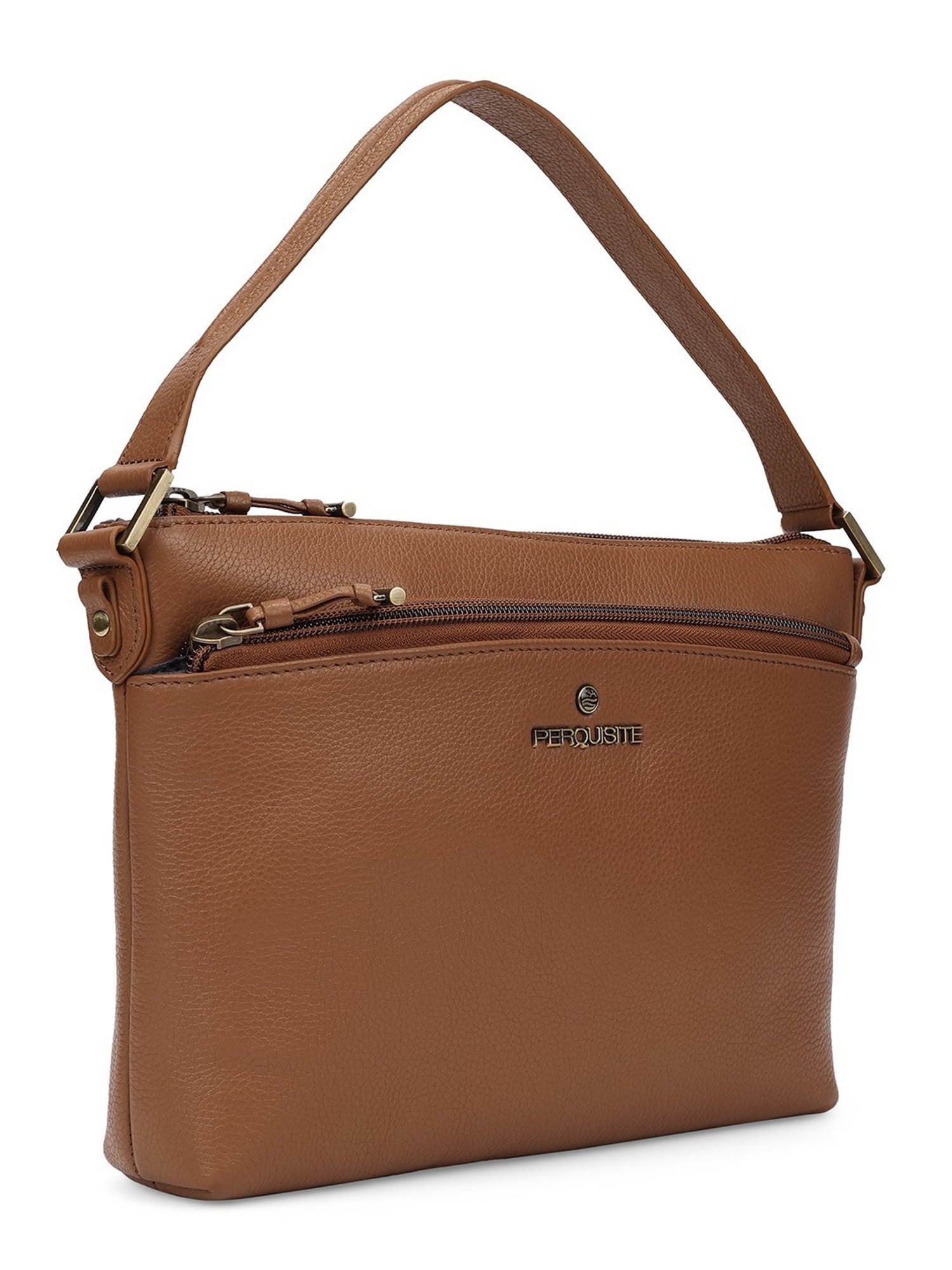 PERQUISITE TAYLOR Brown Solid Small Handbag