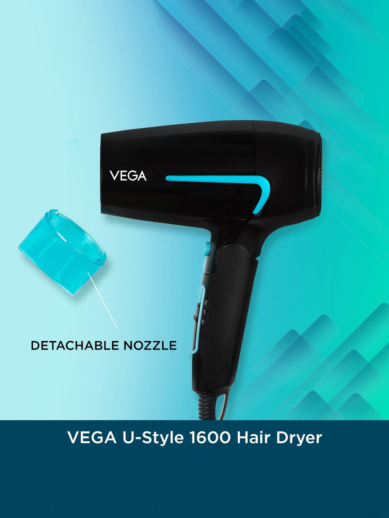 Staunch SHD2011 1600W Compact and Foldable Hair Dryer (White and Pink)