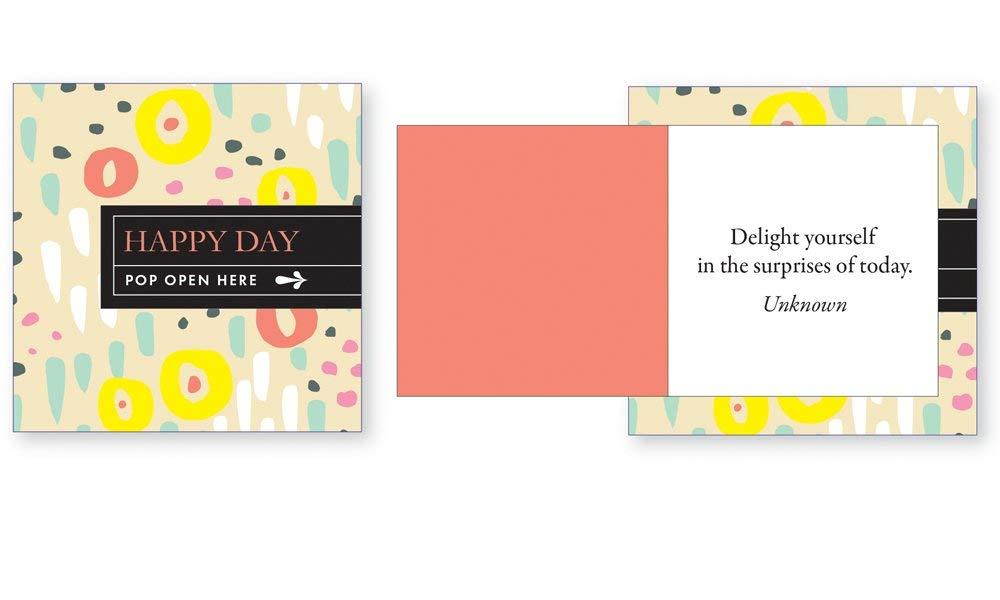 Thoughtfulls Pop Open Cards, BELIEVE, BE HAPPY, SMILE, THANK YOU, SHINE, HAPPY DAY, CARPE DIEM - Inspirational Greeting Cards + Free Bonus GIFT BOUTIQUE Pen