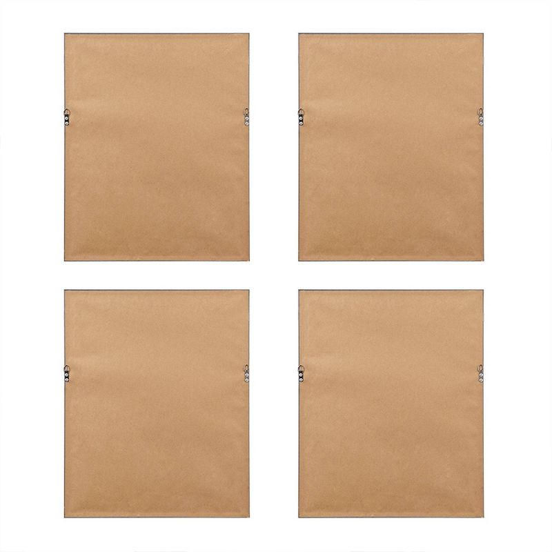 4pc Herbal Botany Framed Linen Canvas Green - Martha Stewart