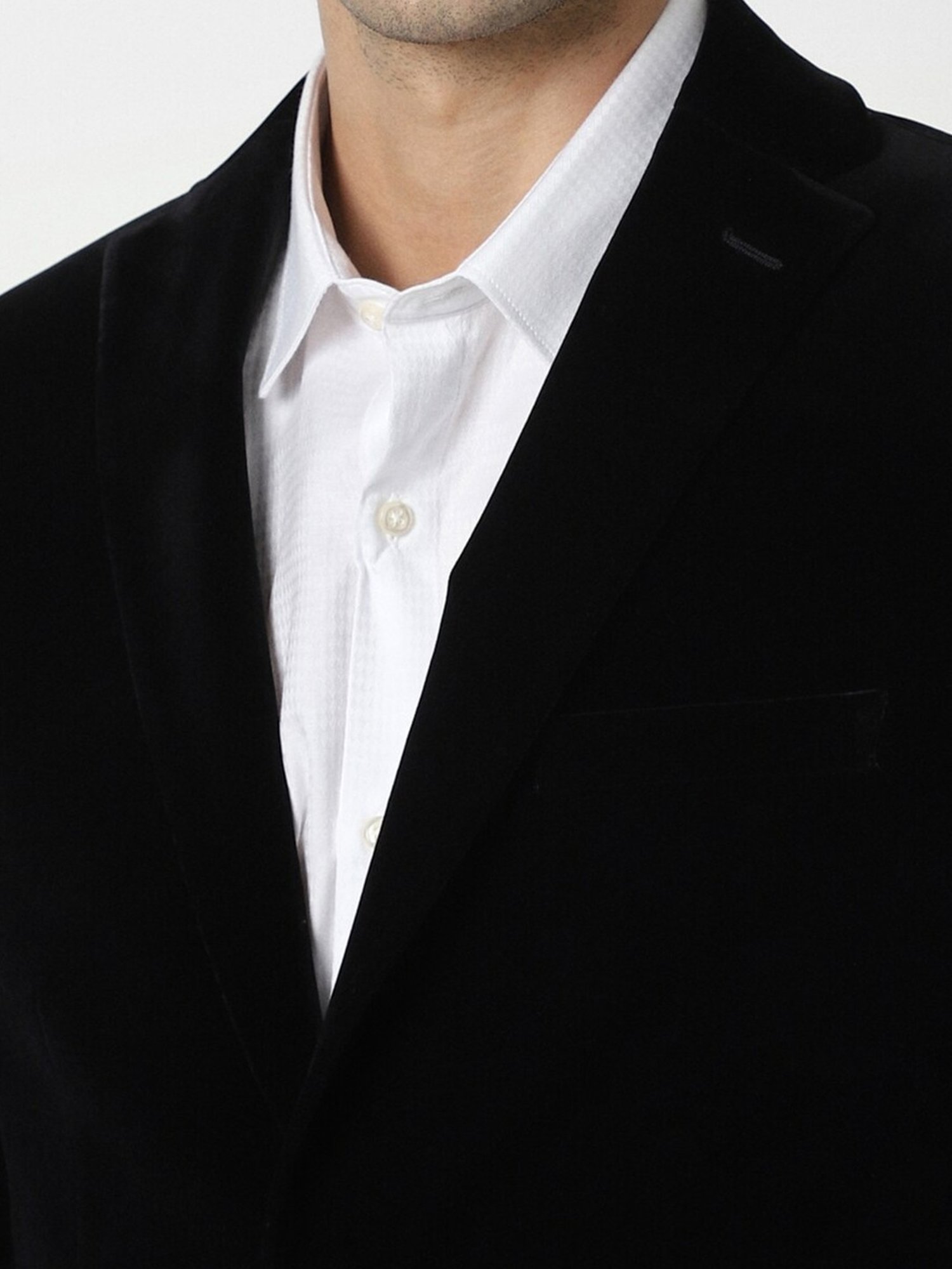 Peter England Black Slim Fit Blazer