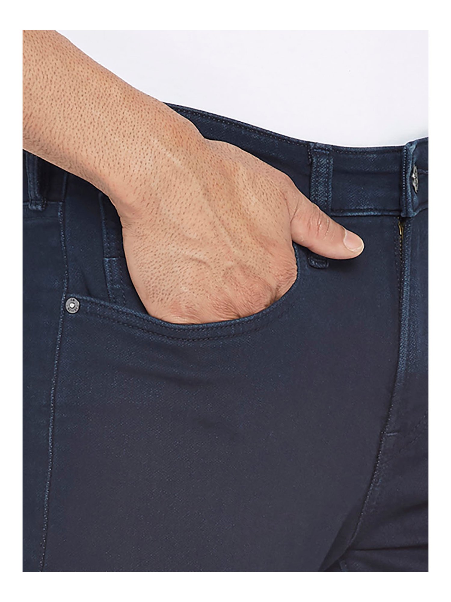 EVERBLUE Blue Comfort Slim Midrise Stretchable Jeans