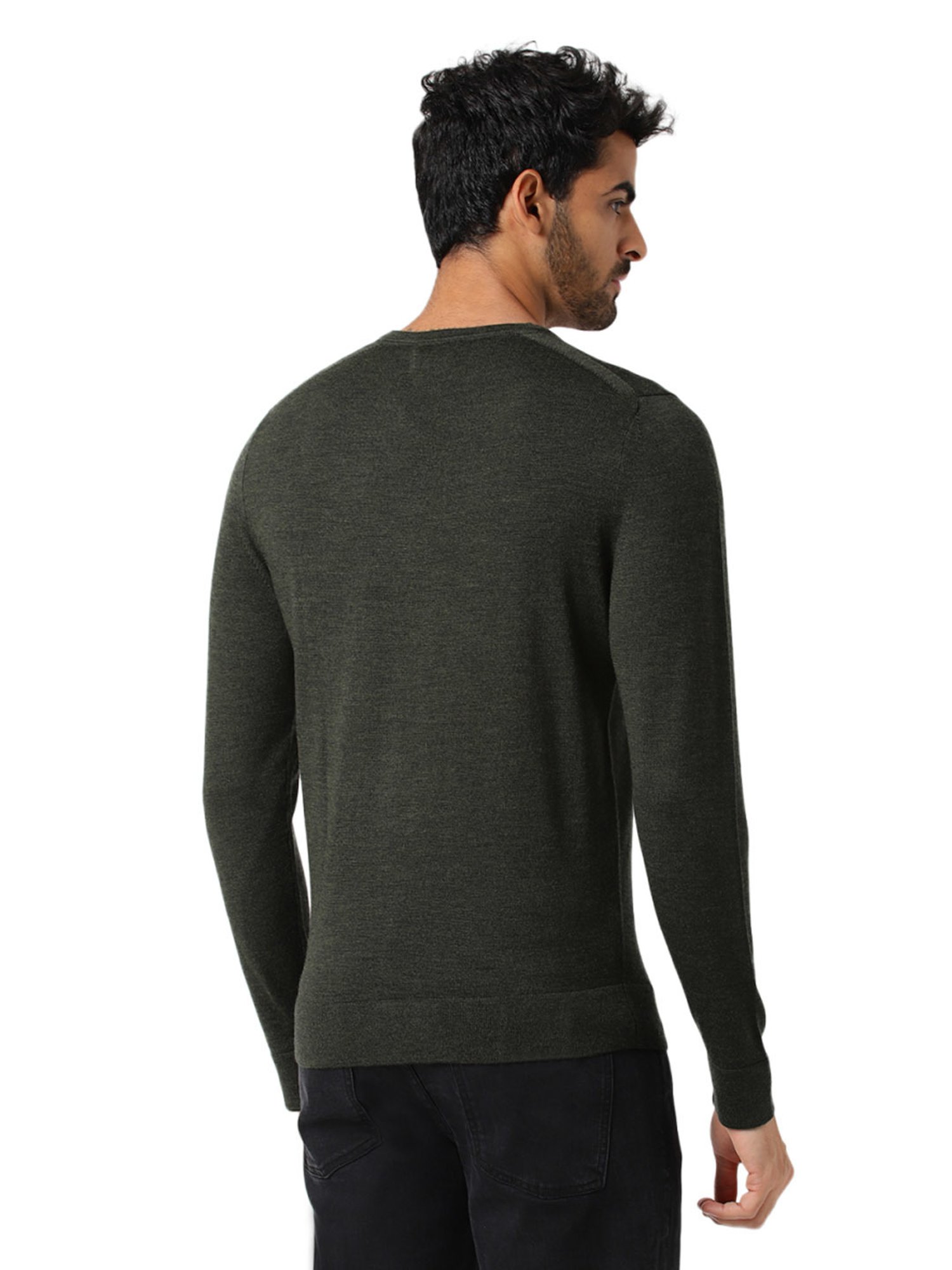 Calvin Klein Jeans Dark Olive Regular Fit Sweater