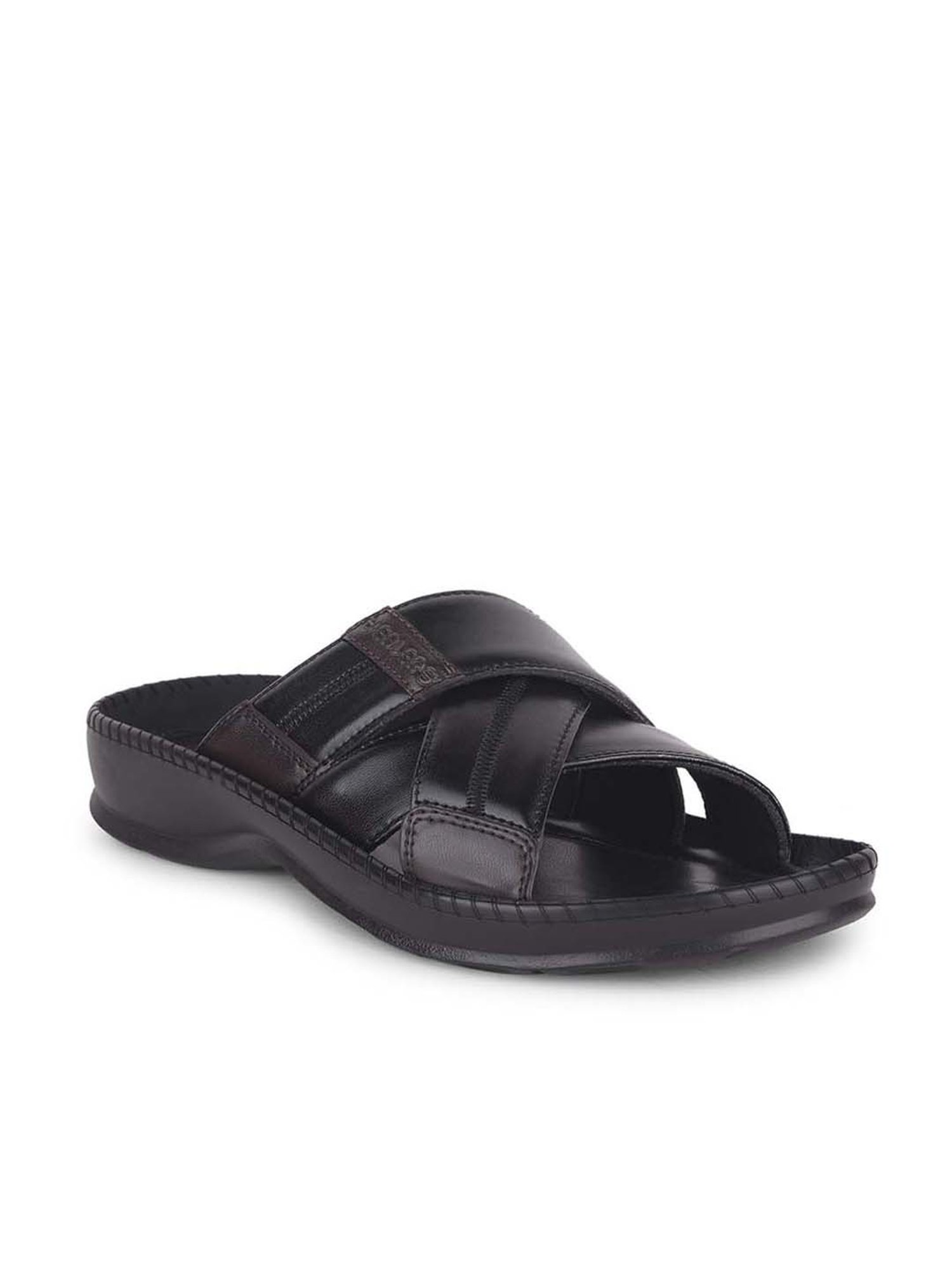 Healers by Liberty Men's Black Cross Strap Sandals