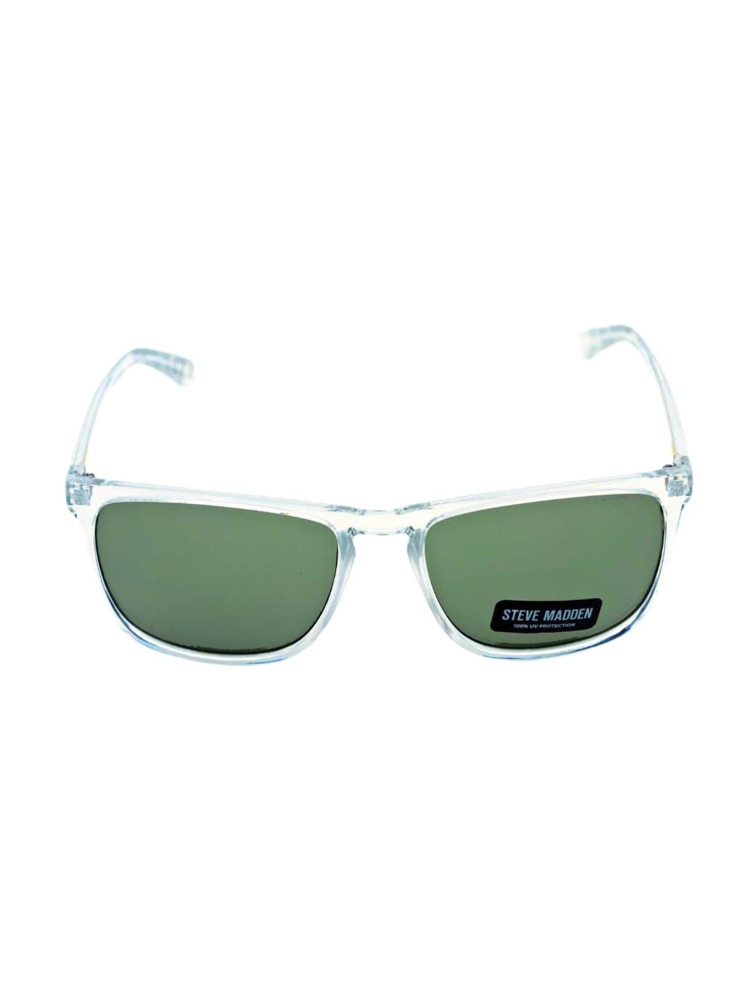 STEVE MADDEN Clear Oversize Irregular Sunglasses for Men