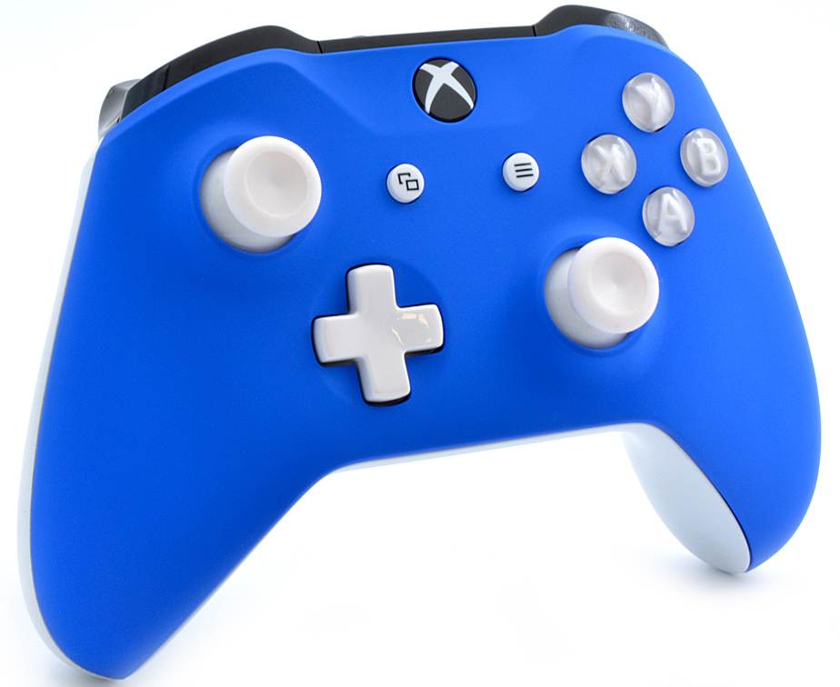 "Soft Touch Photon Blue" Xbox One S UN-MODDED Custom Controller Unique Design (with 3.5 jack)