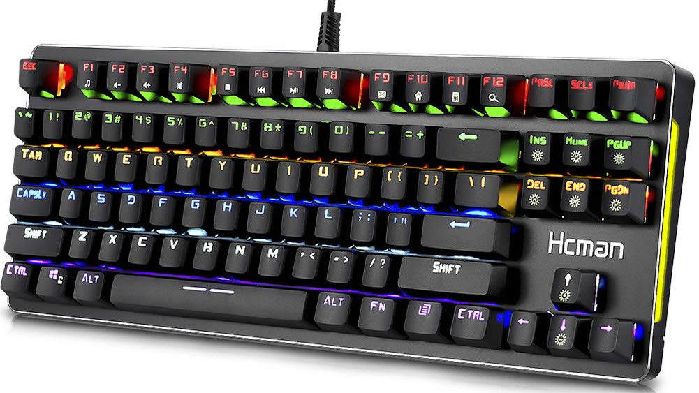 Glorious Modular Mechanical Gaming Keyboard (GMMK)- Barebone Edition (DIY Assembly Required) (Full Size, Black) + Glorious Black Aura Keycaps (Bundle)
