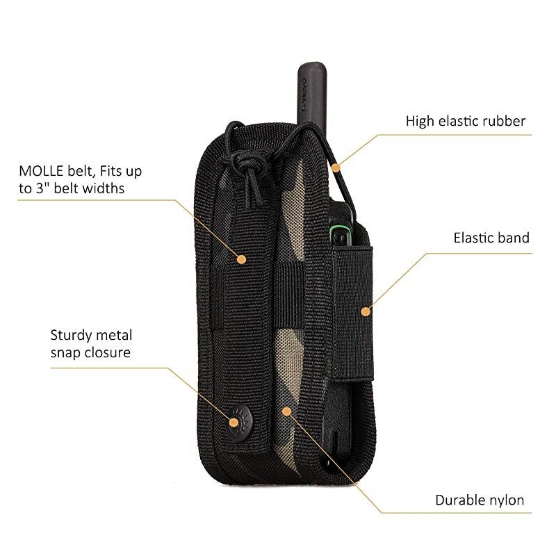 Nylon Radio Holster Universal Radio Case Lightweight Military Interphone Storage Bag Pouch for Molle System Walkie Talkies Holster Accessories