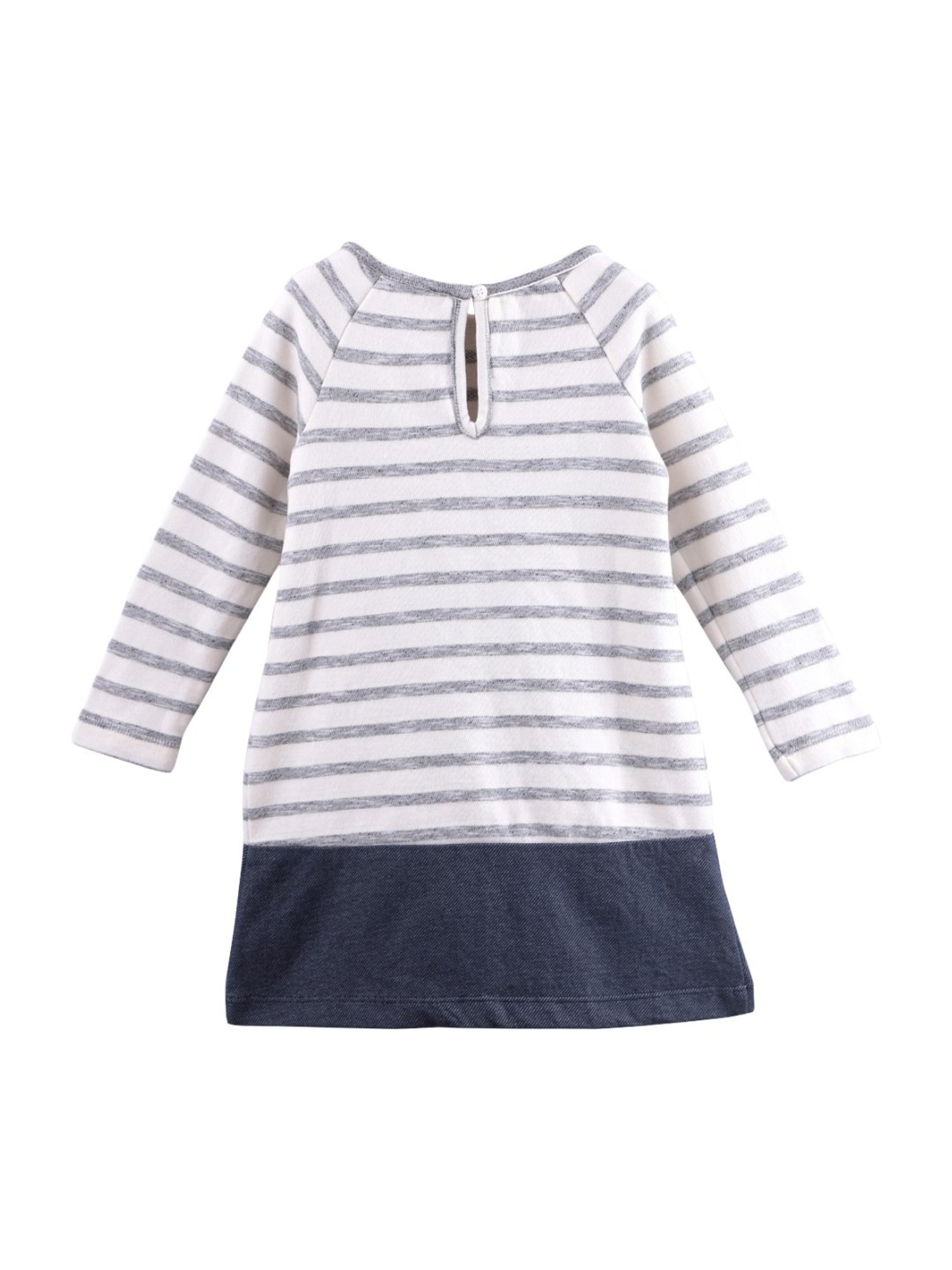 Beebay Kids Off White Cotton Striped Dress