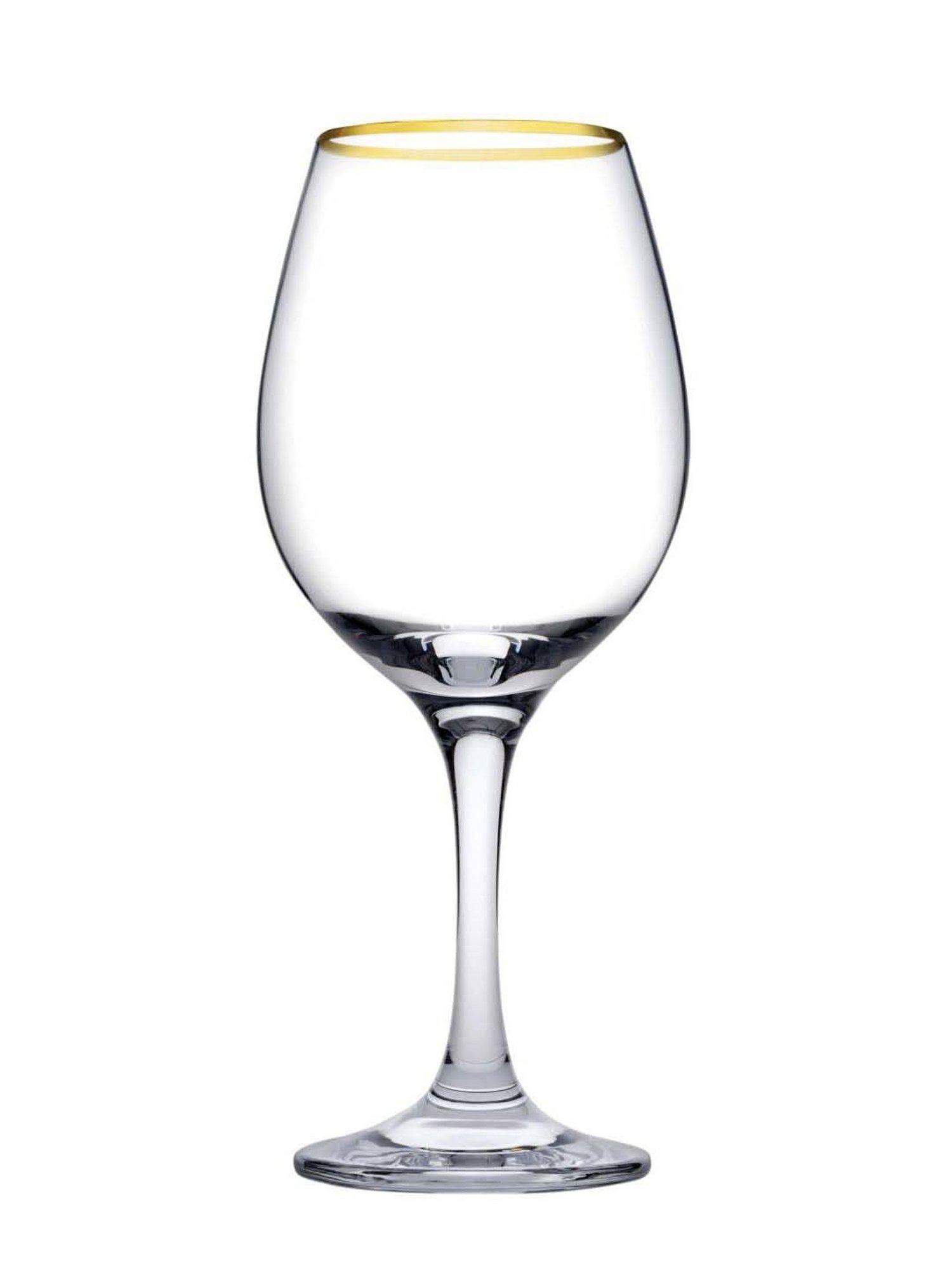 Pasabahce Gold Amber Wine Gold Rim Glasses (0.365 L) - Set of 2