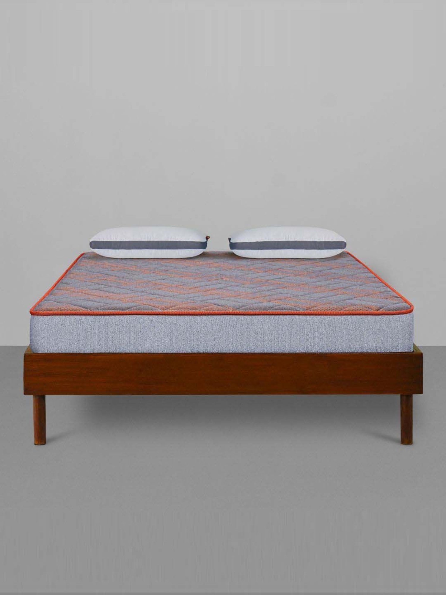 Sleepyhead Extreme Grey & Orange Foam Dual Sided Body IQ Memory Mattress With Firm Firm Sides