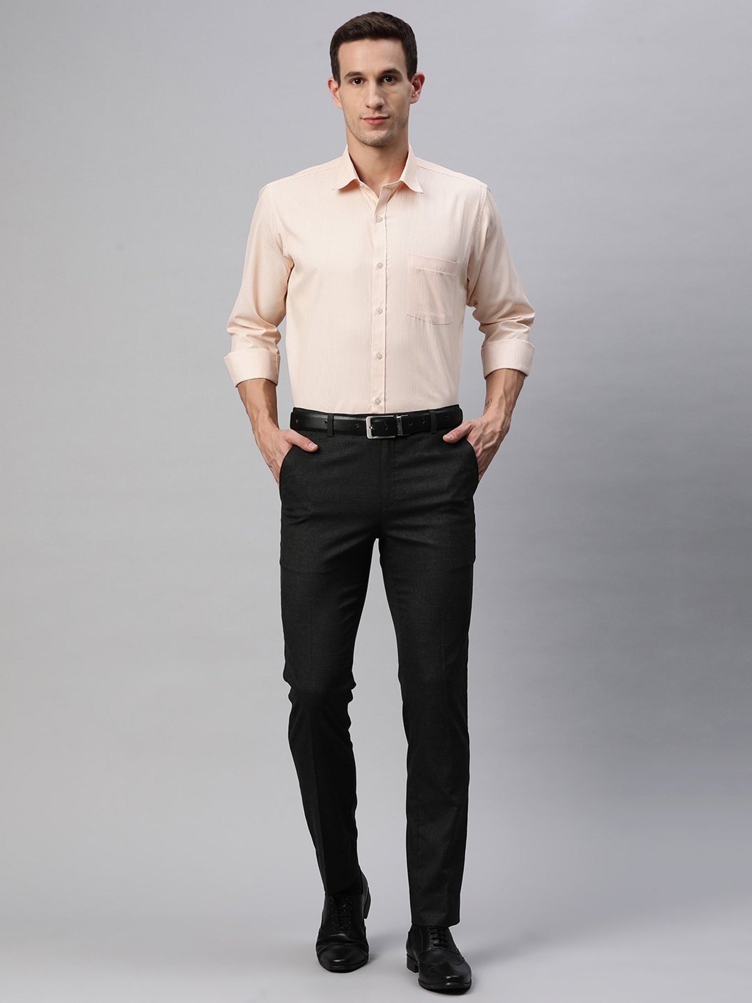 ManQ Yellow Regular Fit Check Shirt