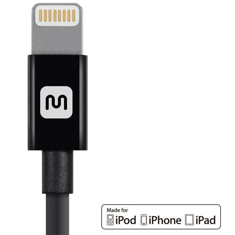 Monoprice Apple MFi Certified Lightning to USB Charge & Sync Cable - 3 Feet - Black | iPhone X, 8, 8 Plus, 7, 7 Plus, 6, 6 Plus, 5S - Select Series