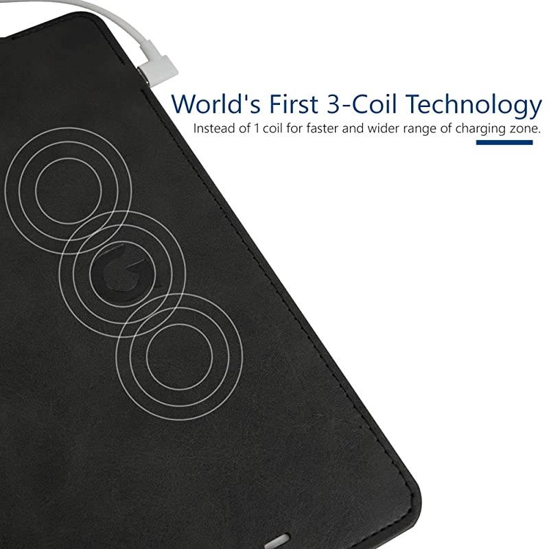 PAD Qi Wireless Fast Charging Mouse Pad Mat for iPhone 11 X iPhone 8 Galaxy S9 S10 S20 Plus Samsung Note 8 9 10 Brown