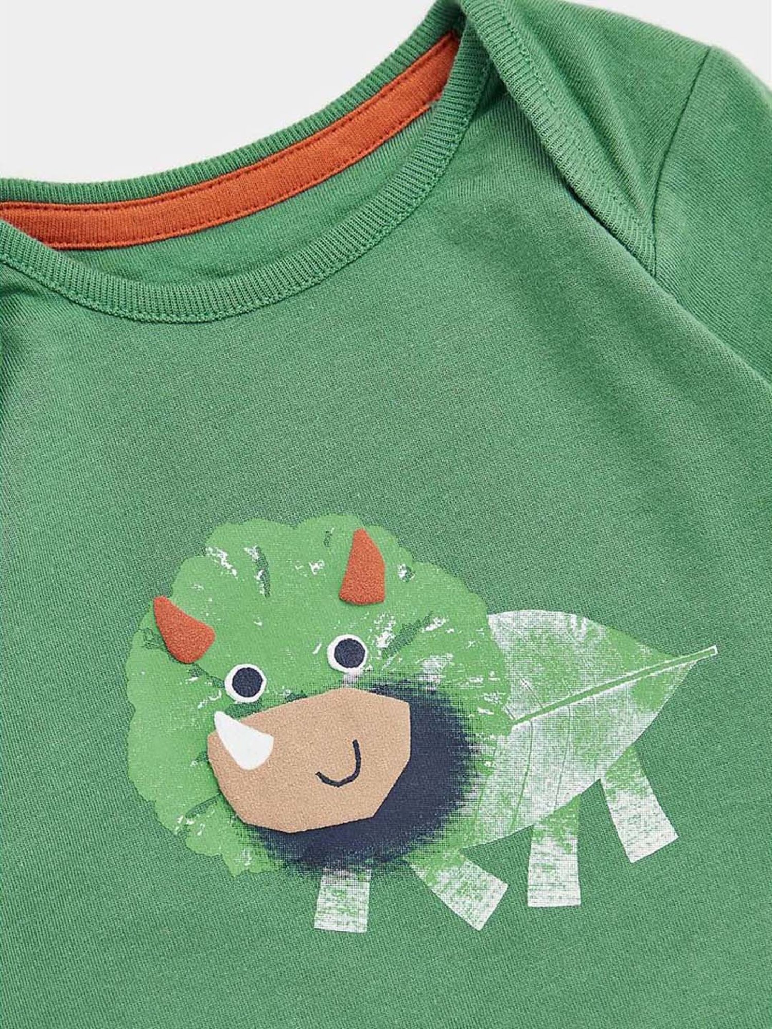 Mothercare Kids Green Cotton Printed Full Sleeves T-Shirt