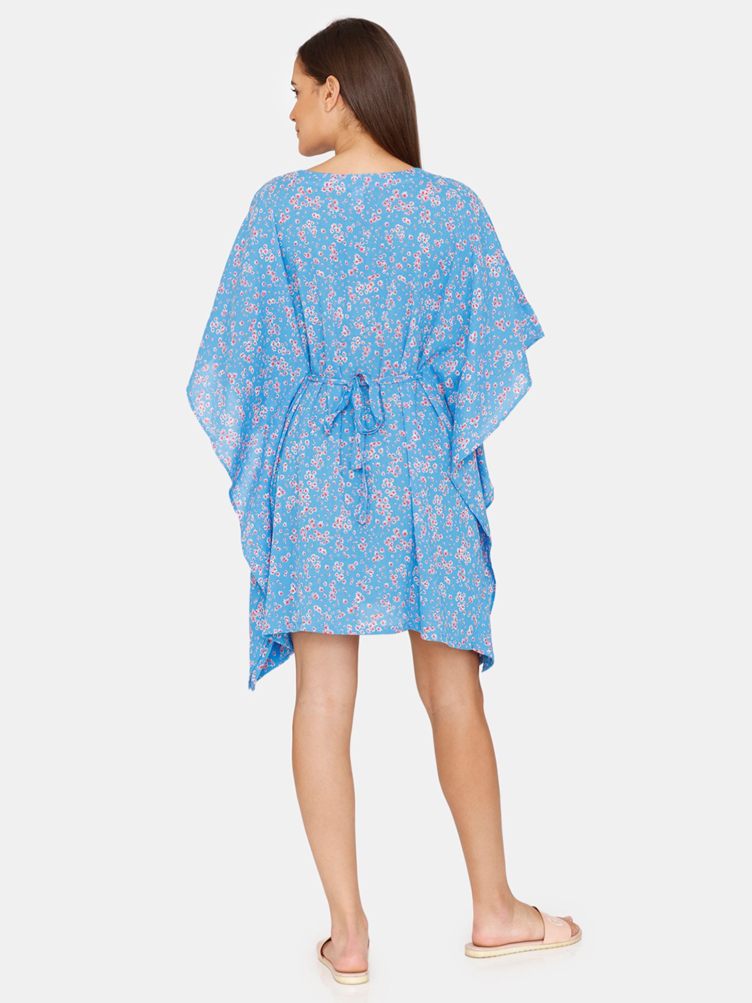 Coucou by Zivame Blue Printed Coverup Kaftan