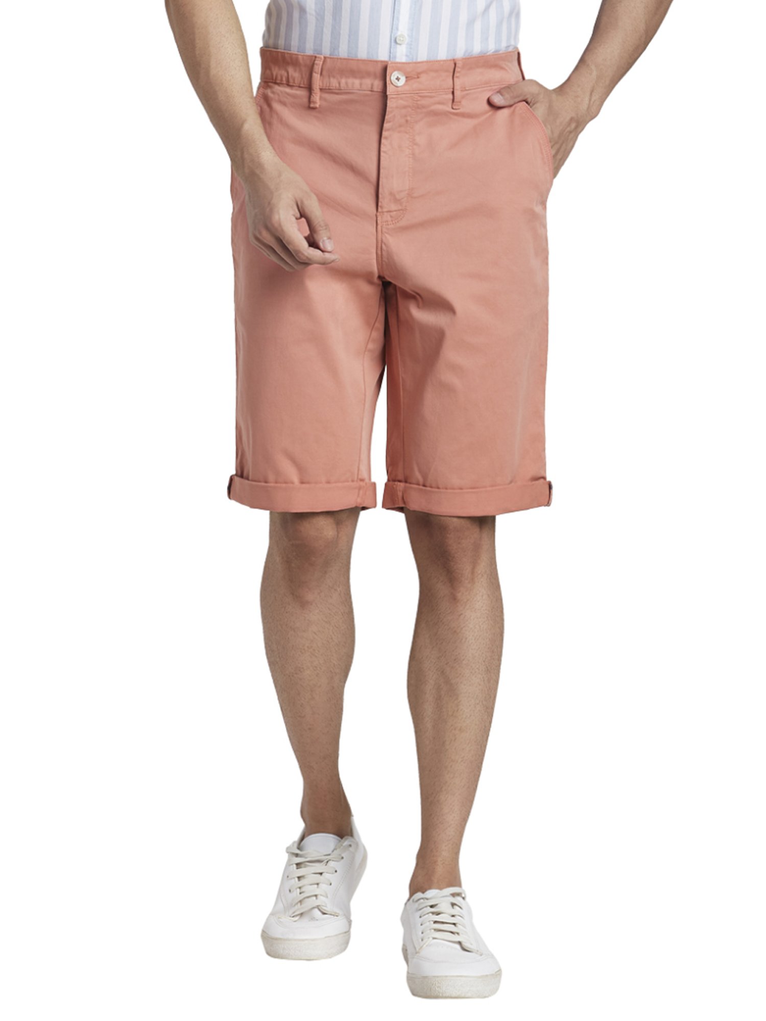 Parx Orange Regular Fit Shorts