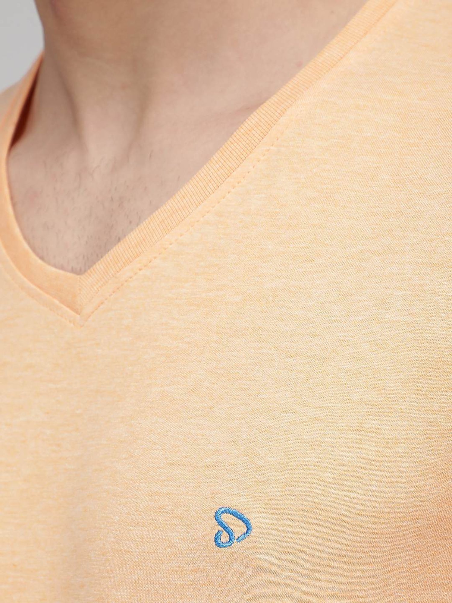 Sporto Peach Regular Fit T-Shirt