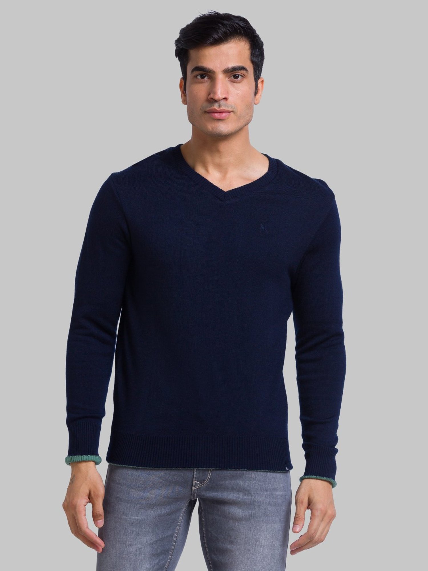 Parx Blue Regular Fit Sweater