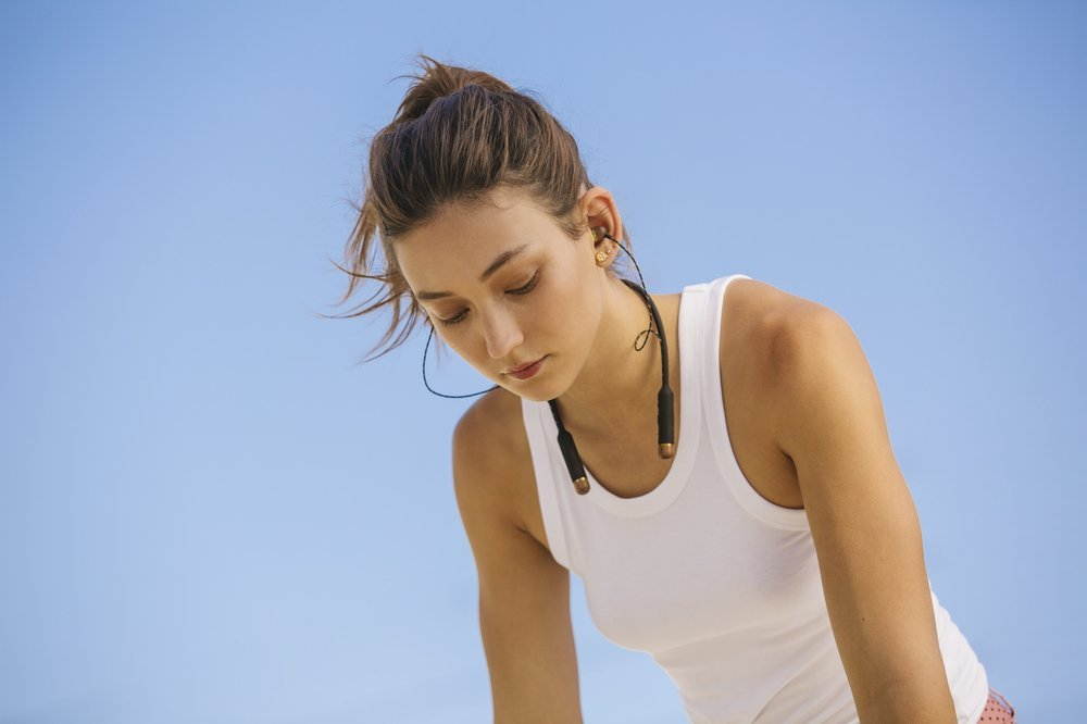 House Of Marley Smile Jamaica Wireless Neckband Bluetooth Headphones with Mic, Signature Black, EM-JE083-SB