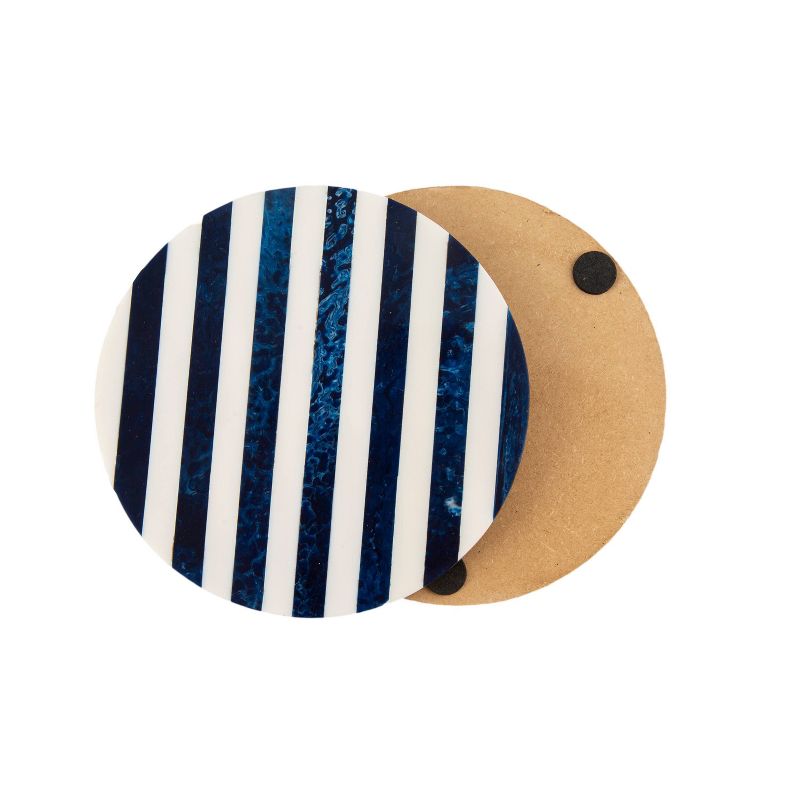 4pk Polyresin Striped Coaster Set - Thirstystone