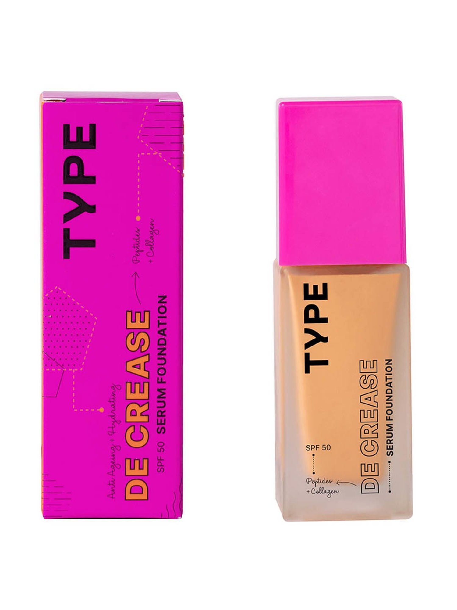 TYPE BEAUTY Decrease SPF 50 PA ++++  Serum Foundation Pecan - 30 ml
