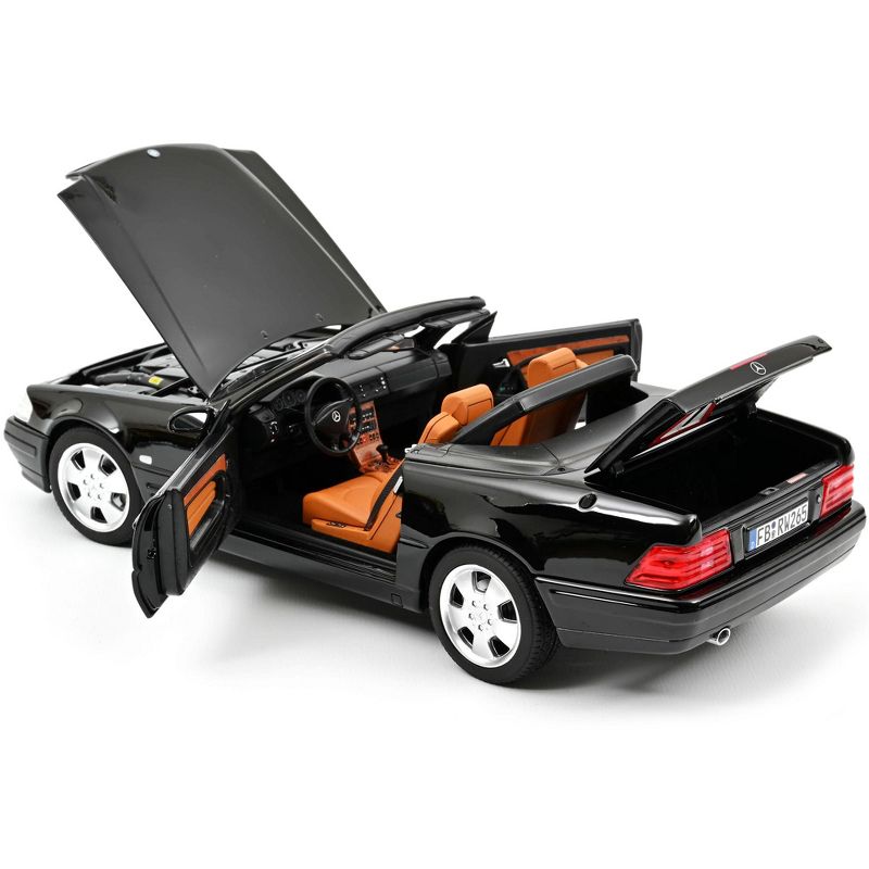 1999 Mercedes Benz SL 500 Convertible Black 1/18 Diecast Model Car by Norev
