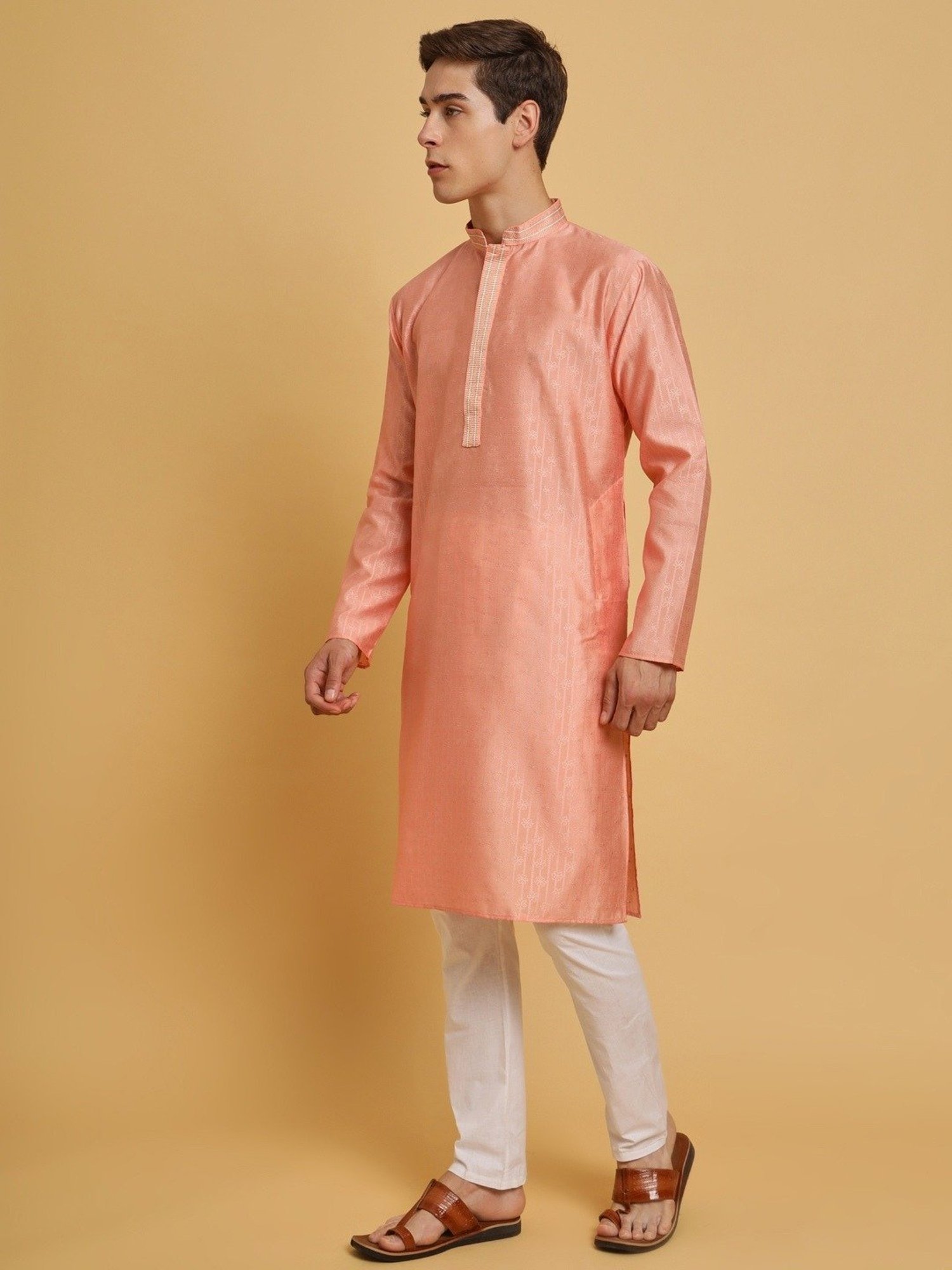 SWAGG INDIA Peach Regular Fit Kurta