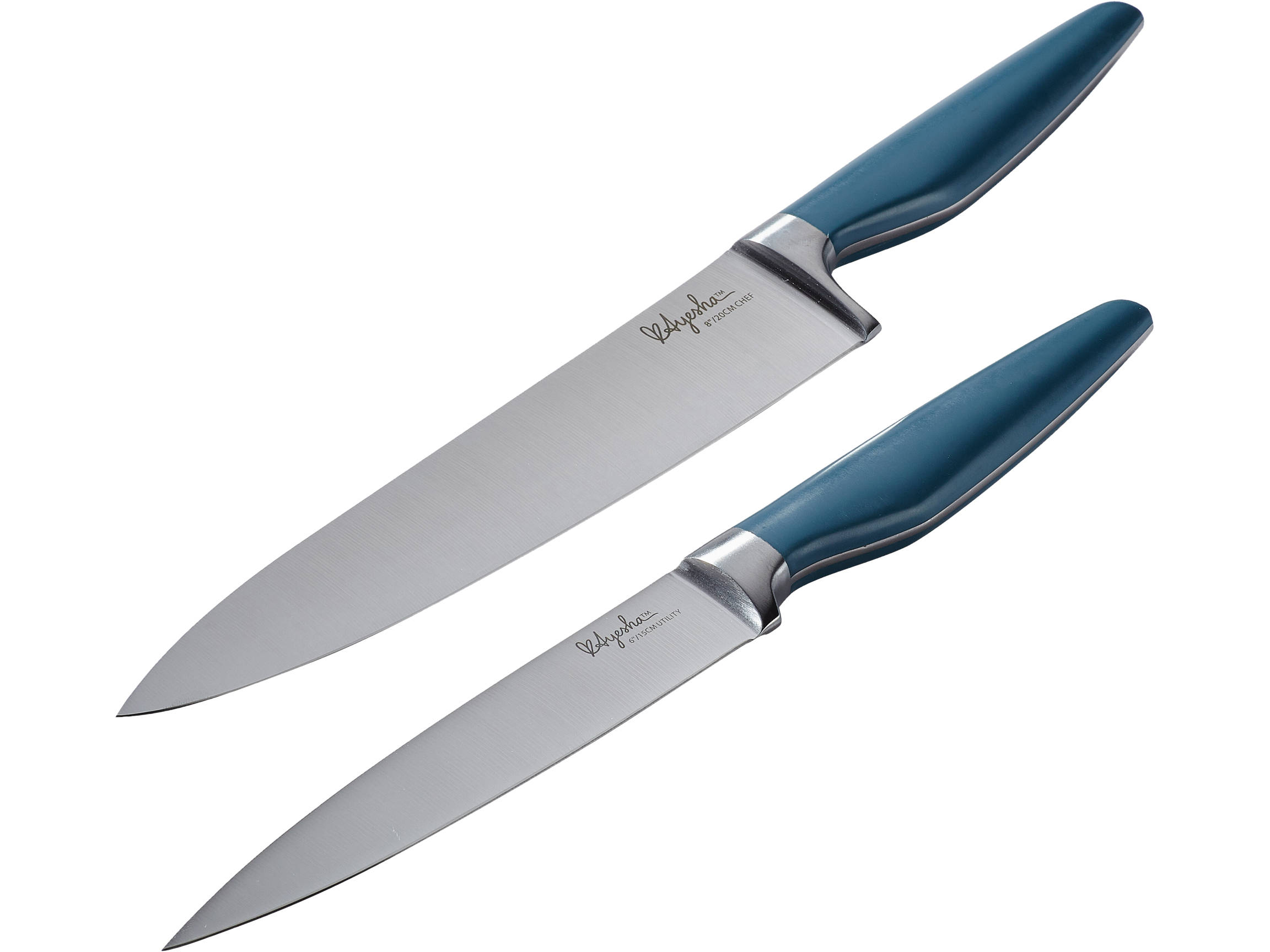 Ayesha Curry 46937 Home Collection Japanese Steel Cooking Knife Set, Twilight Teal, 2-Piece