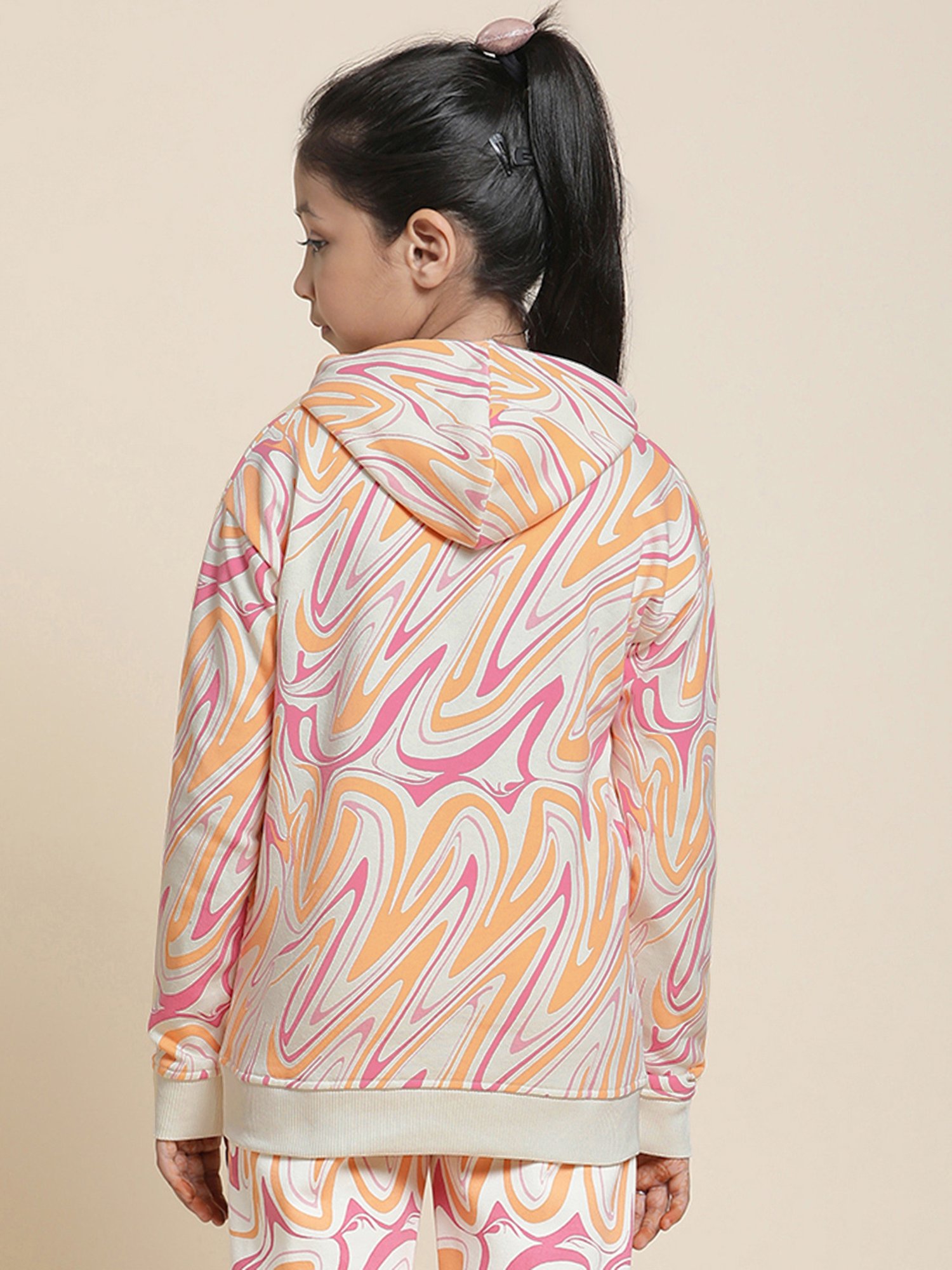 Kidsville Frozen Printed Pink Hoodie For Girls