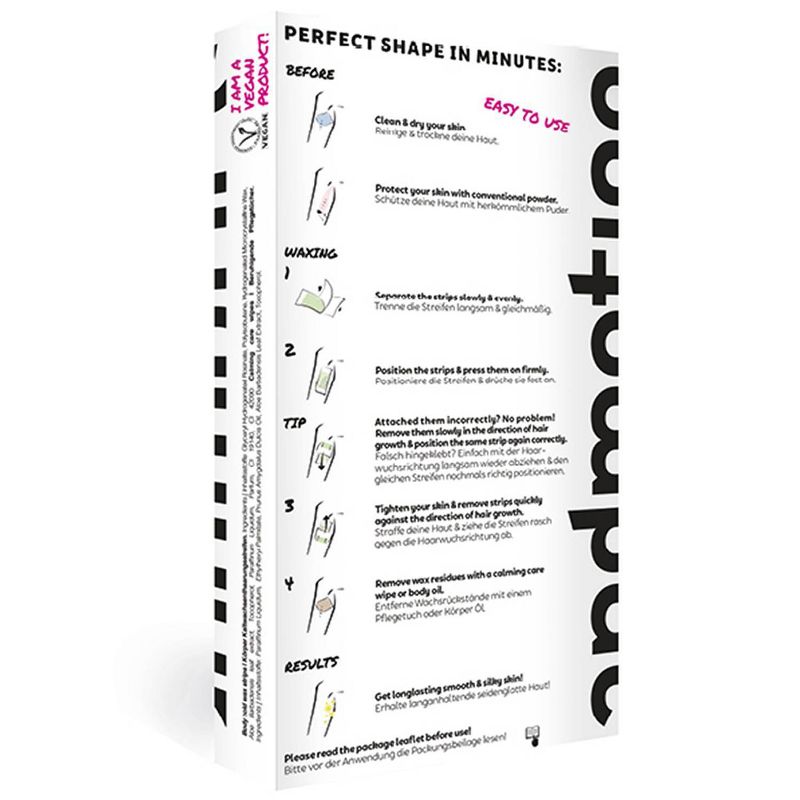 andmetics Body Wax Strips for Women - 3.17oz
