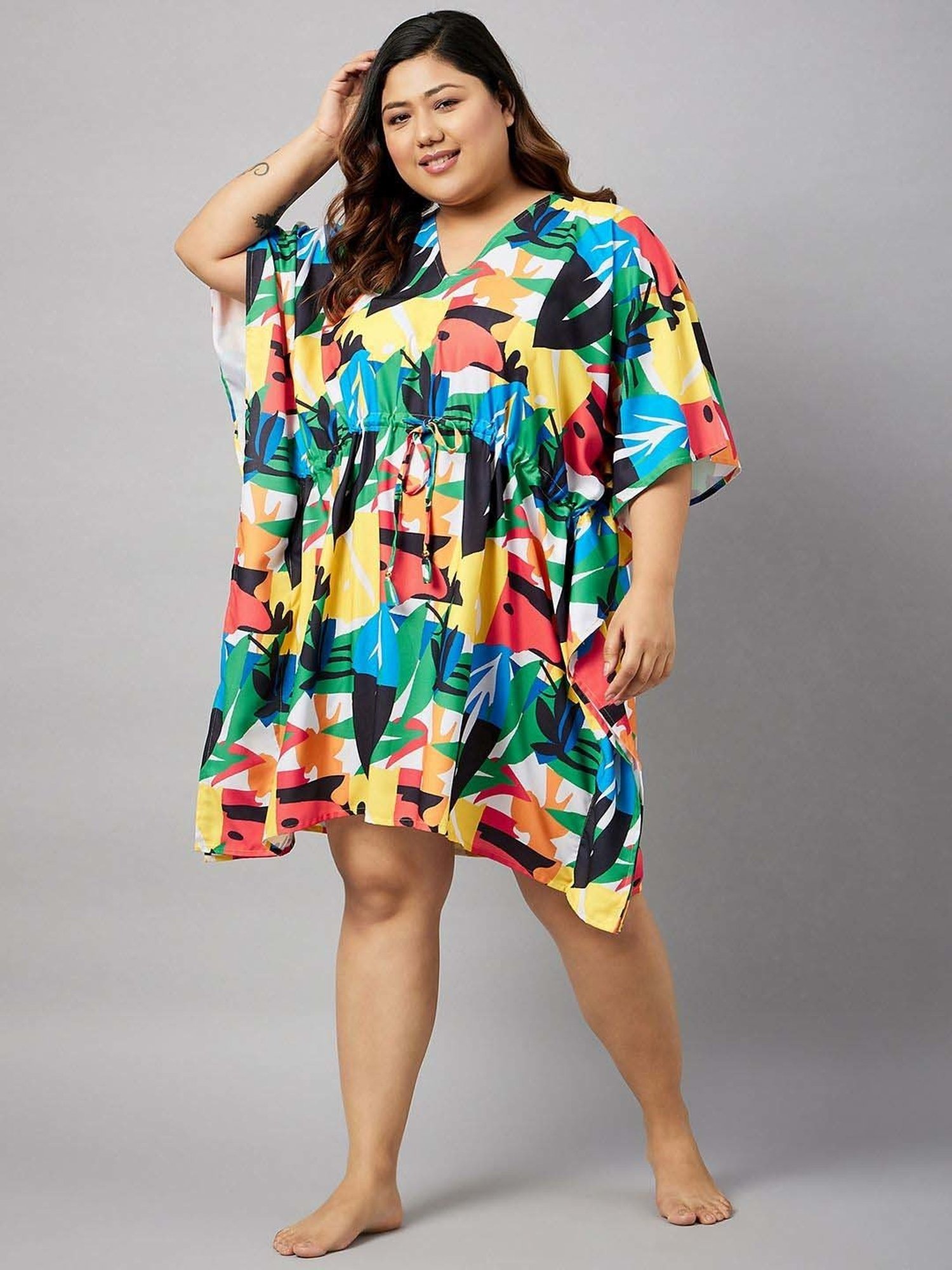 Secrets By ZeroKaata Multicolored Printed Kaftan