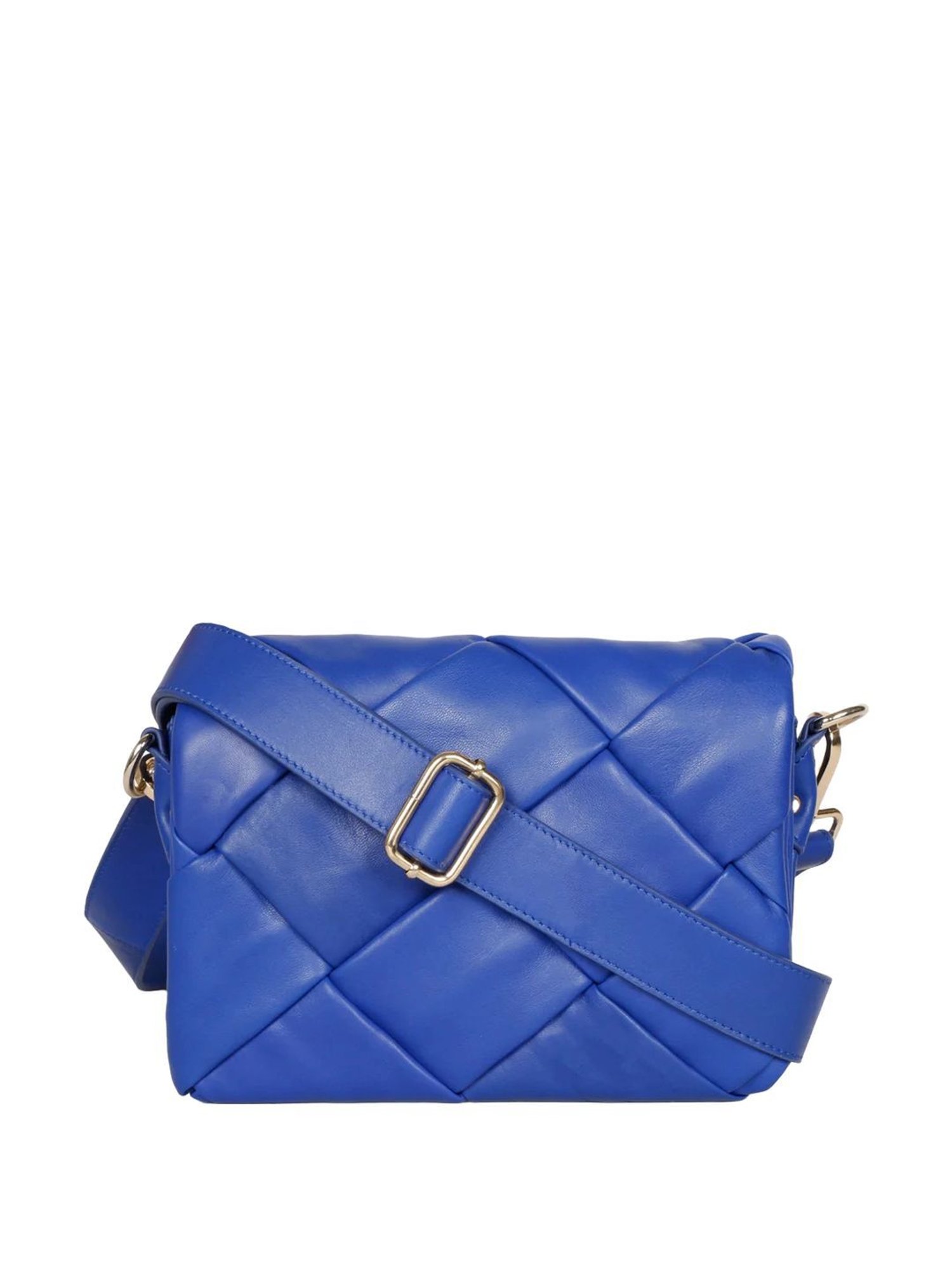 Saint G Blue Textured Medium Sling Handbag