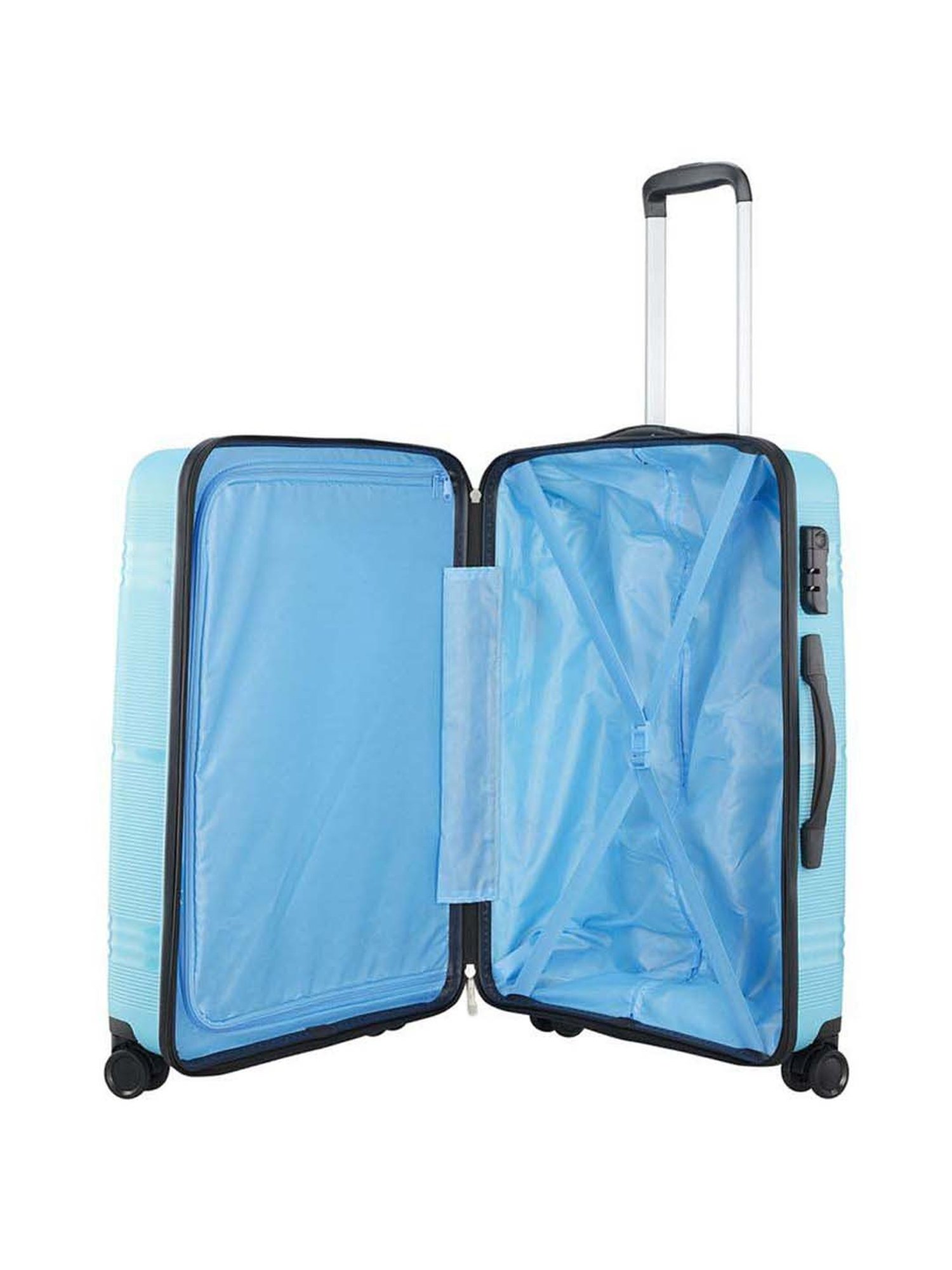 Skybags Focus Turquoise Textured Hard Medium Trolley Bag - 46 cm