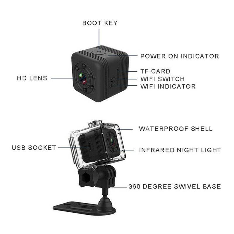 SQ29 1080P HD Mini WiFi Sports Camera Outdoor Waterproof DV Camcorder